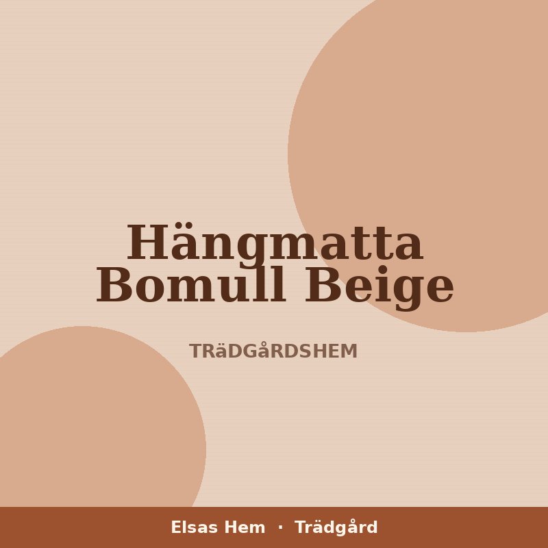 Hängmatta Bomull Beige