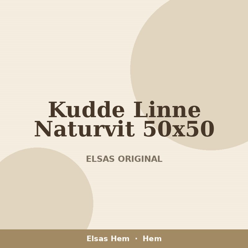 Kudde Linne Naturvit 50x50