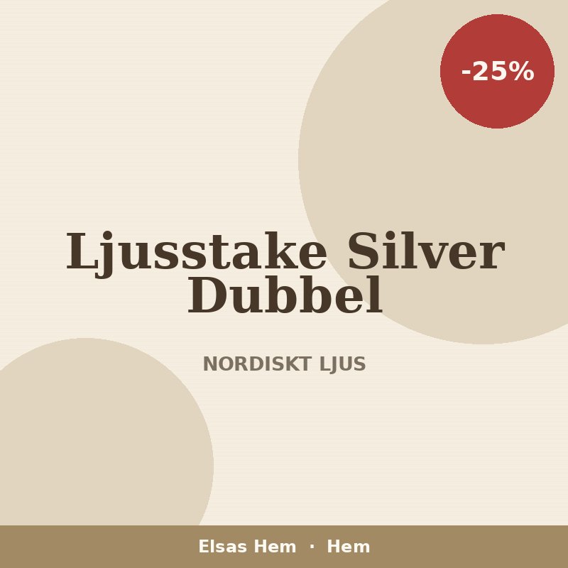 Ljusstake Silver Dubbel