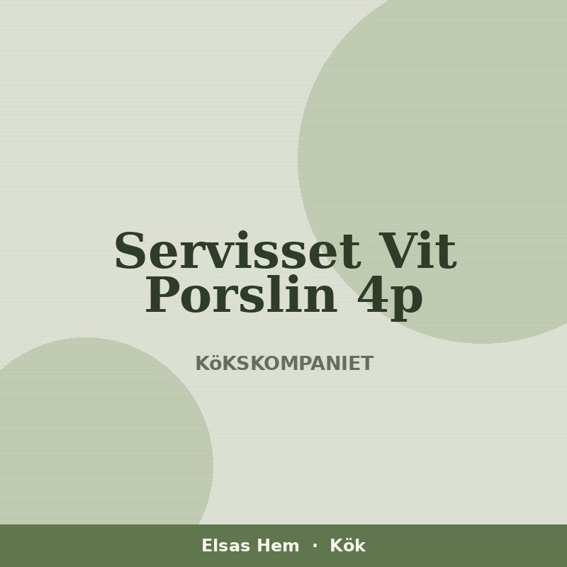 Servisset Vit Porslin 4p