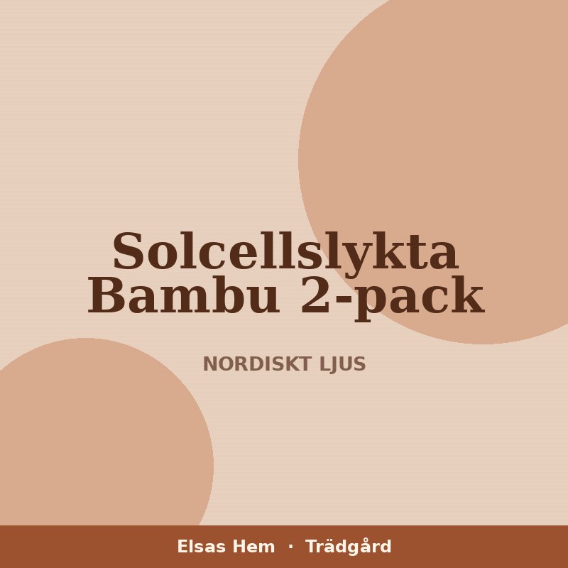 Solcellslykta Bambu 2-pack