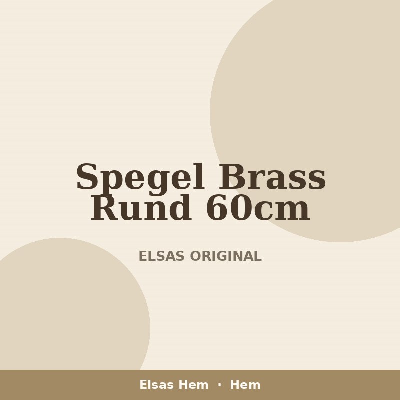 Spegel Brass Rund 60cm
