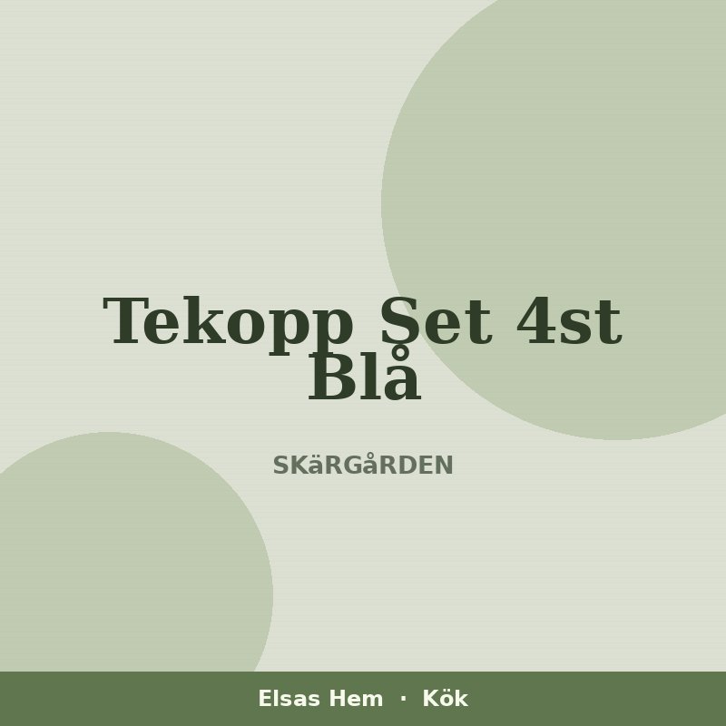 Tekopp Set 4st Blå