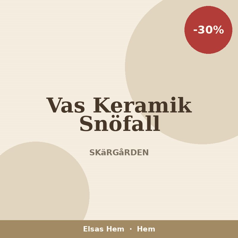 Vas Keramik Snöfall