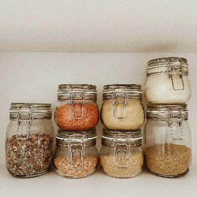 Förvaringsburk glas, 3-pack